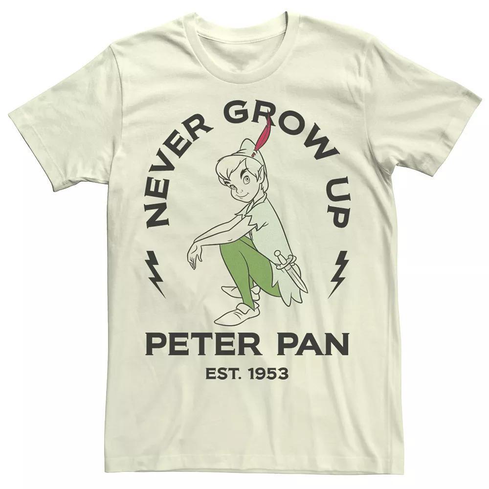 Disney's Tinkerbell Peter Pan Text Men's Tee, Size: Small, Natural Product Image