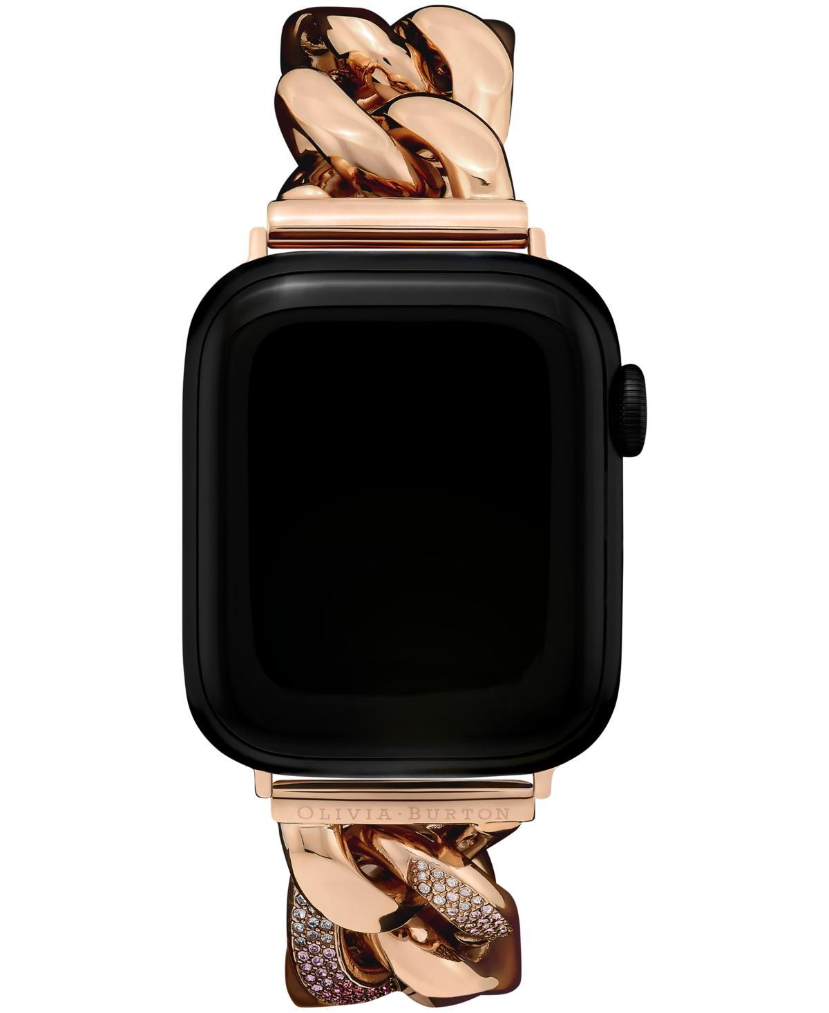 Olivia Burton Aurora Rose Gold-Tone Chain Bracelet Apple Watch Strap Product Image