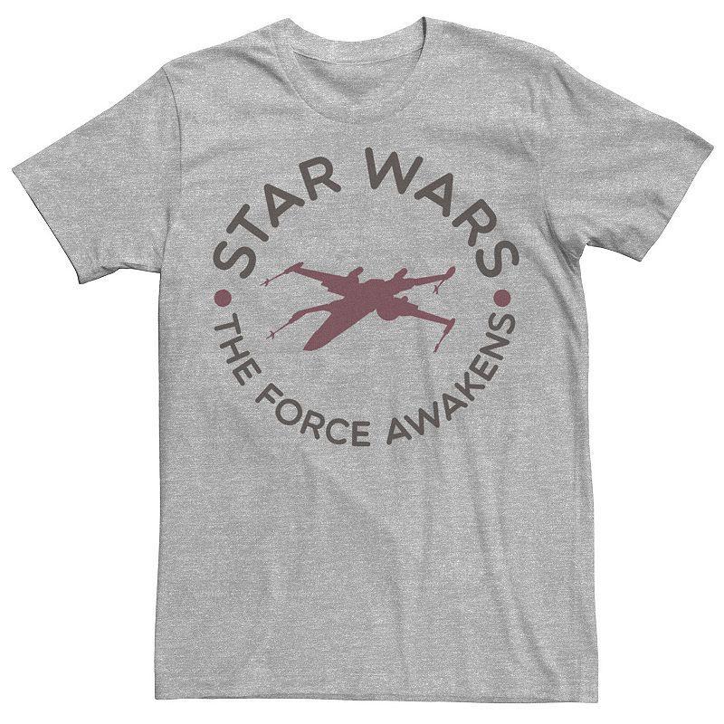 Men's Star Wars X Wing Silhouette The Force Awakens Graphic Tee, Size: Medium, Athletic Grey Product Image