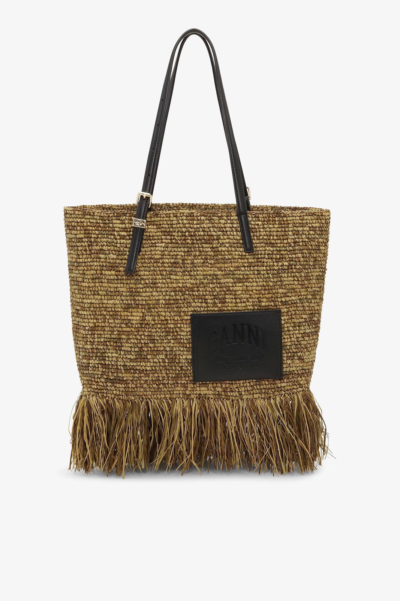 Raffia Tote Fringes Bag Small Product Image