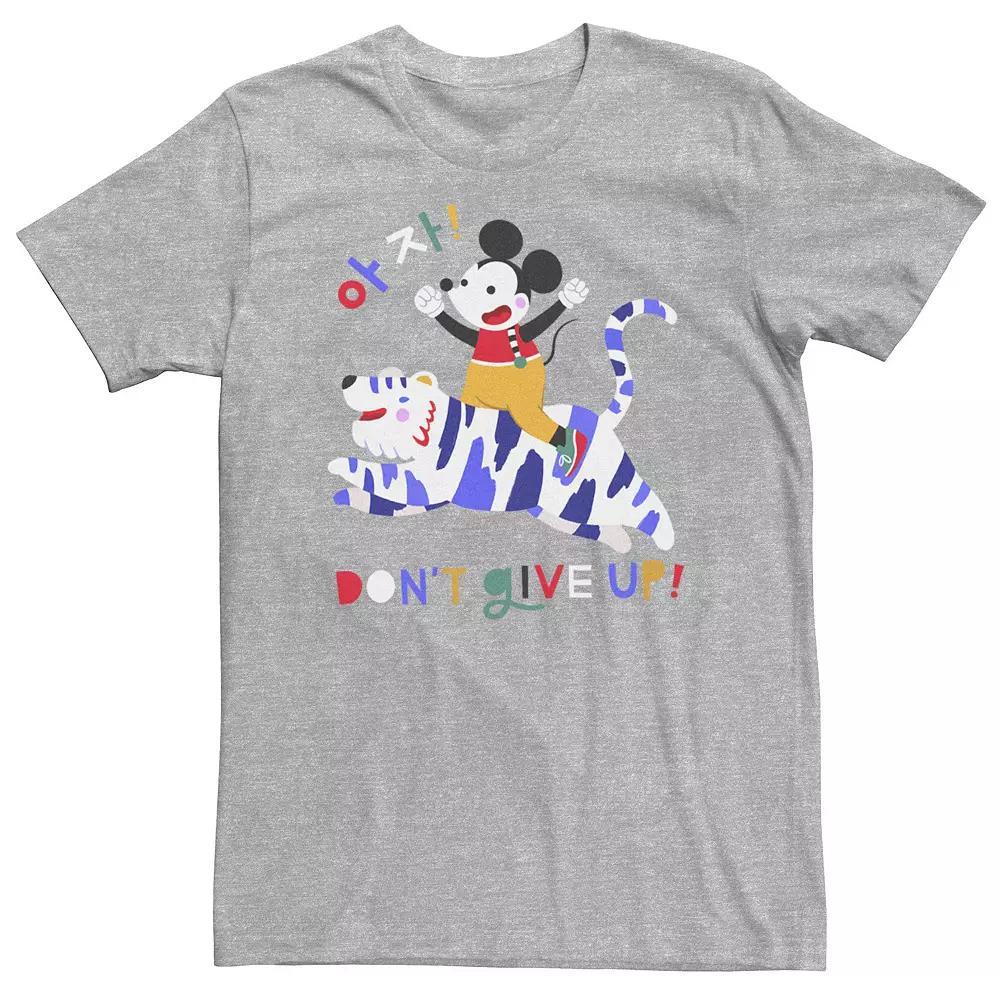 Big & Tall Disney Mickey Mouse And Tiger Don't Give Up! Tee, Men's,  Product Image