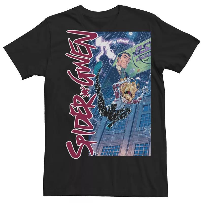 Men's Marvel Universe Spider Gwen Jumping Spider Graphic Tee, Size: XXL, Black Product Image