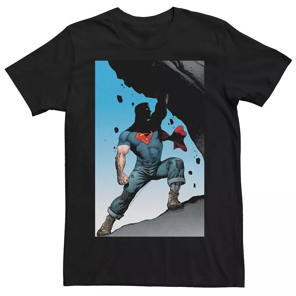 Men's DC Comics Superman Power Lift Comic Poster Graphic Tee, Size: Large, Black Product Image