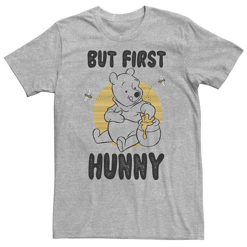 Big & Tall Disney Winnie The Pooh "But First Hunny" Honey Tee, Men's, Size: XXL Tall, Athletic Grey Product Image