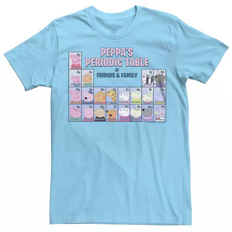 Men's Peppa Pig TV Periodic Table Friend And Family Tee,  Product Image