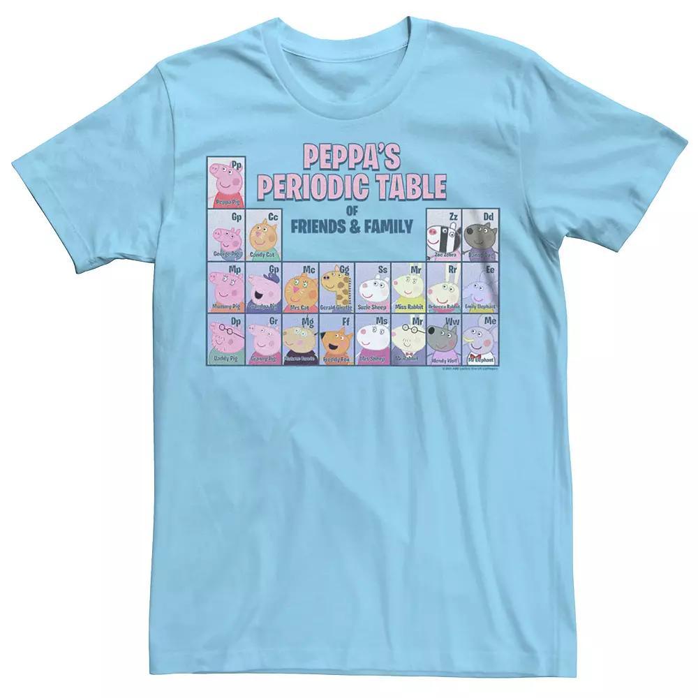 Men's Peppa Pig TV Periodic Table Friend And Family Tee,  Product Image
