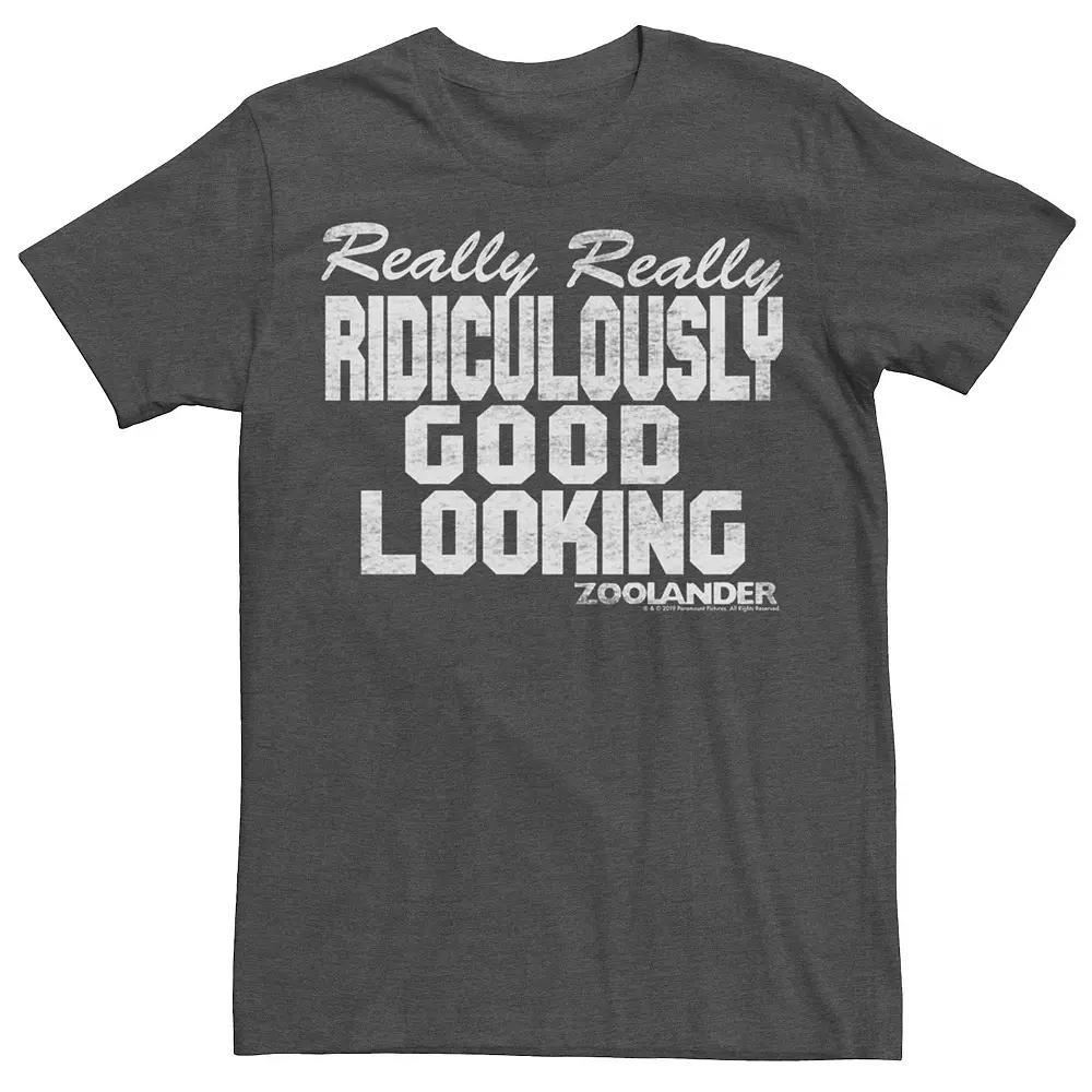 Men's Zoolander Really Really Ridiculously Good Looking Text Tee, Size: XL, Grey Heather Product Image