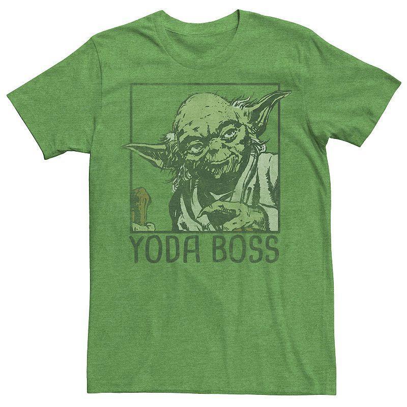 Mens Star Wars Yoda Boss Tee Kelly Grey Product Image