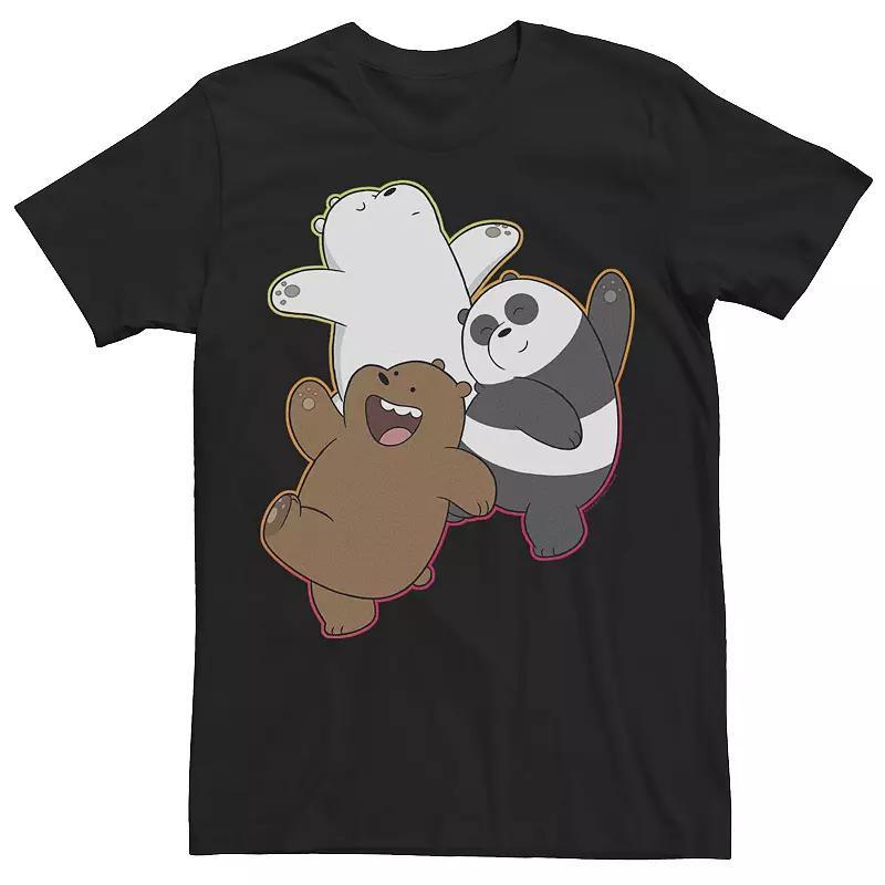 Mens Cartoon Network We Bare Bears Dancing Gradient Outline Tee, Boys Product Image