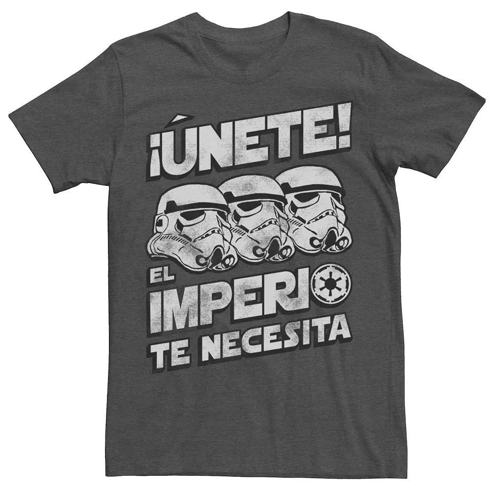 Men's Star Wars El Imperio Te Necesita Stormtrooper Tee, Size: Small, Grey Heather Product Image