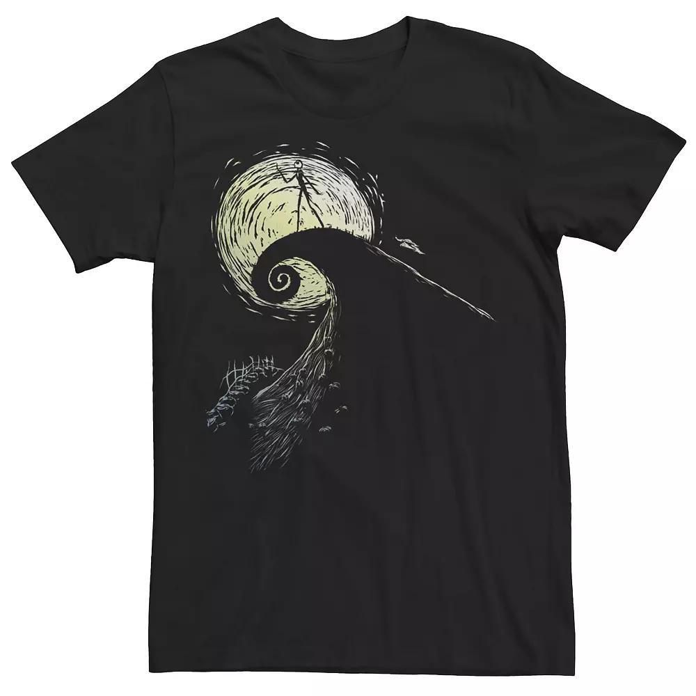 Disney's The Nightmare Before Christmas Jack Skellington Men's Spiral Hill Tee, Size: 3XL, Black Product Image