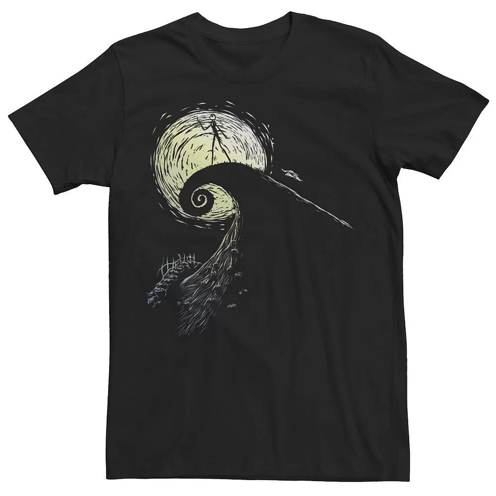 Disney's The Nightmare Before Christmas Jack Skellington Men's Spiral Hill Tee, Size: 3XL, Black Product Image