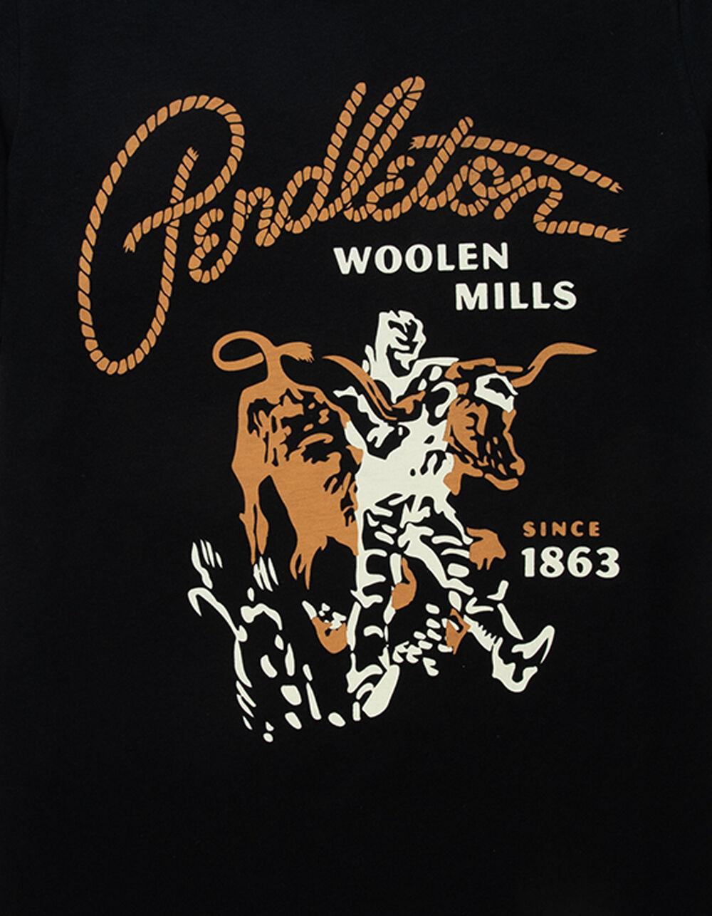 PENDLETON Steer Rodeo Mens Tee - BLACK Product Image