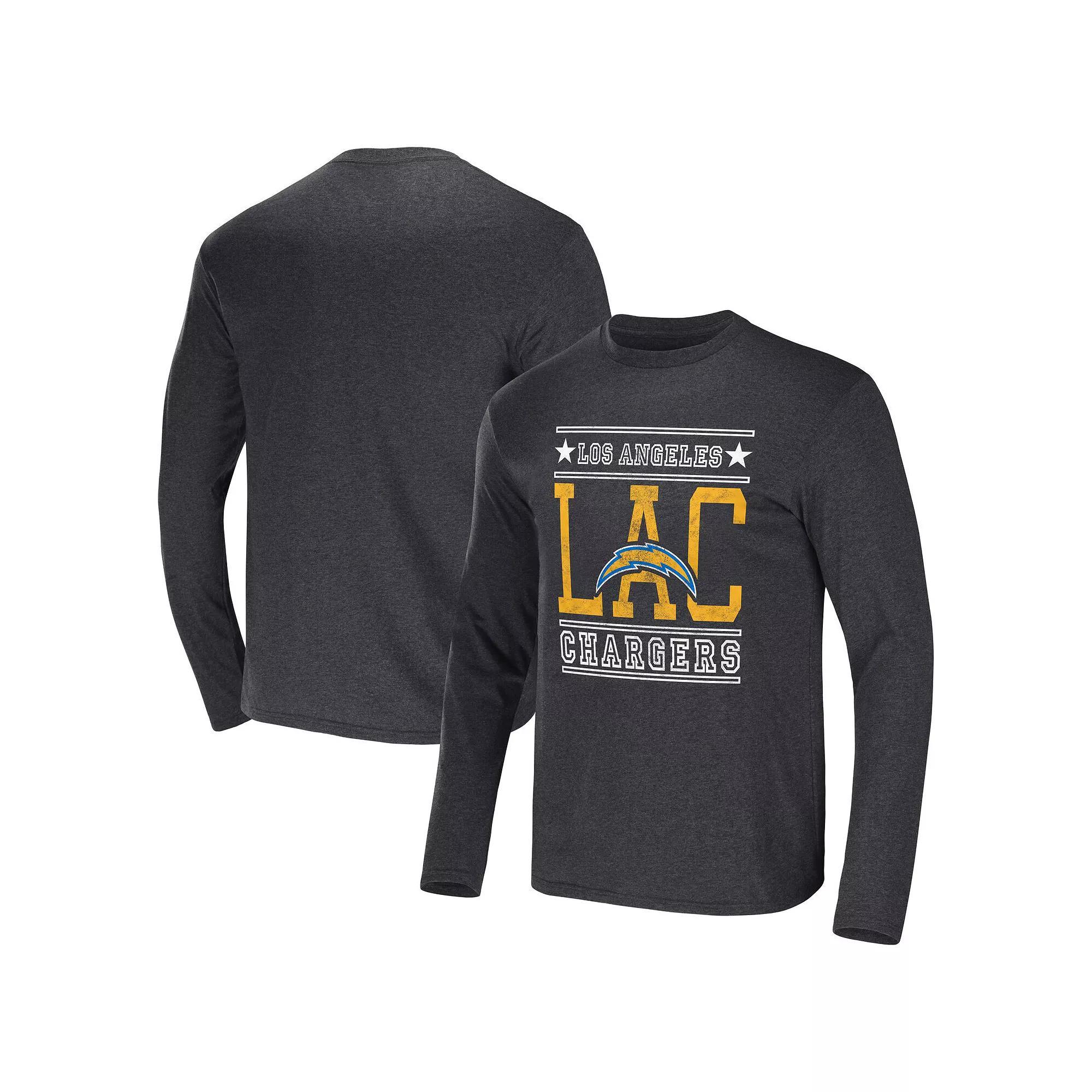 Men's NFL x Darius Rucker Collection by Fanatics Heathered Charcoal Los Angeles Rams Long Sleeve T-Shirt, Size: 3XL Product Image