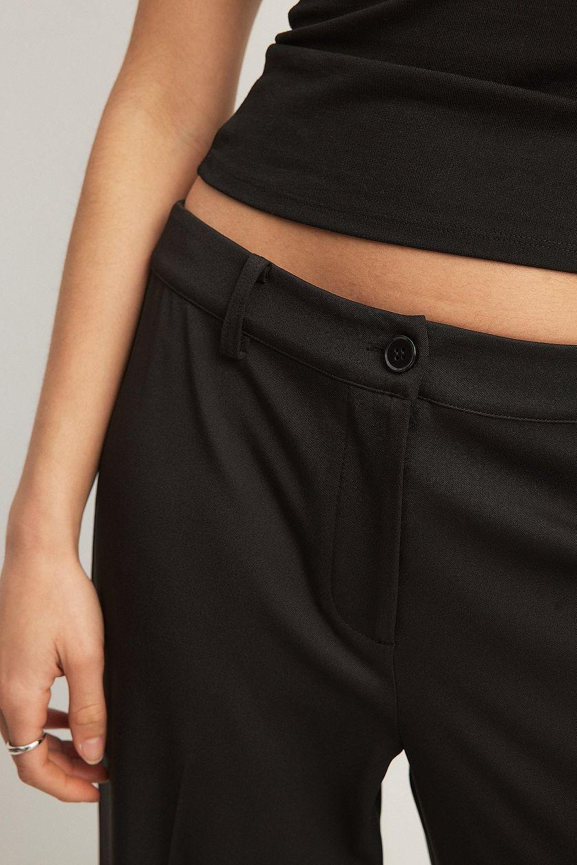 Straight Low Waist Suit Pants Product Image