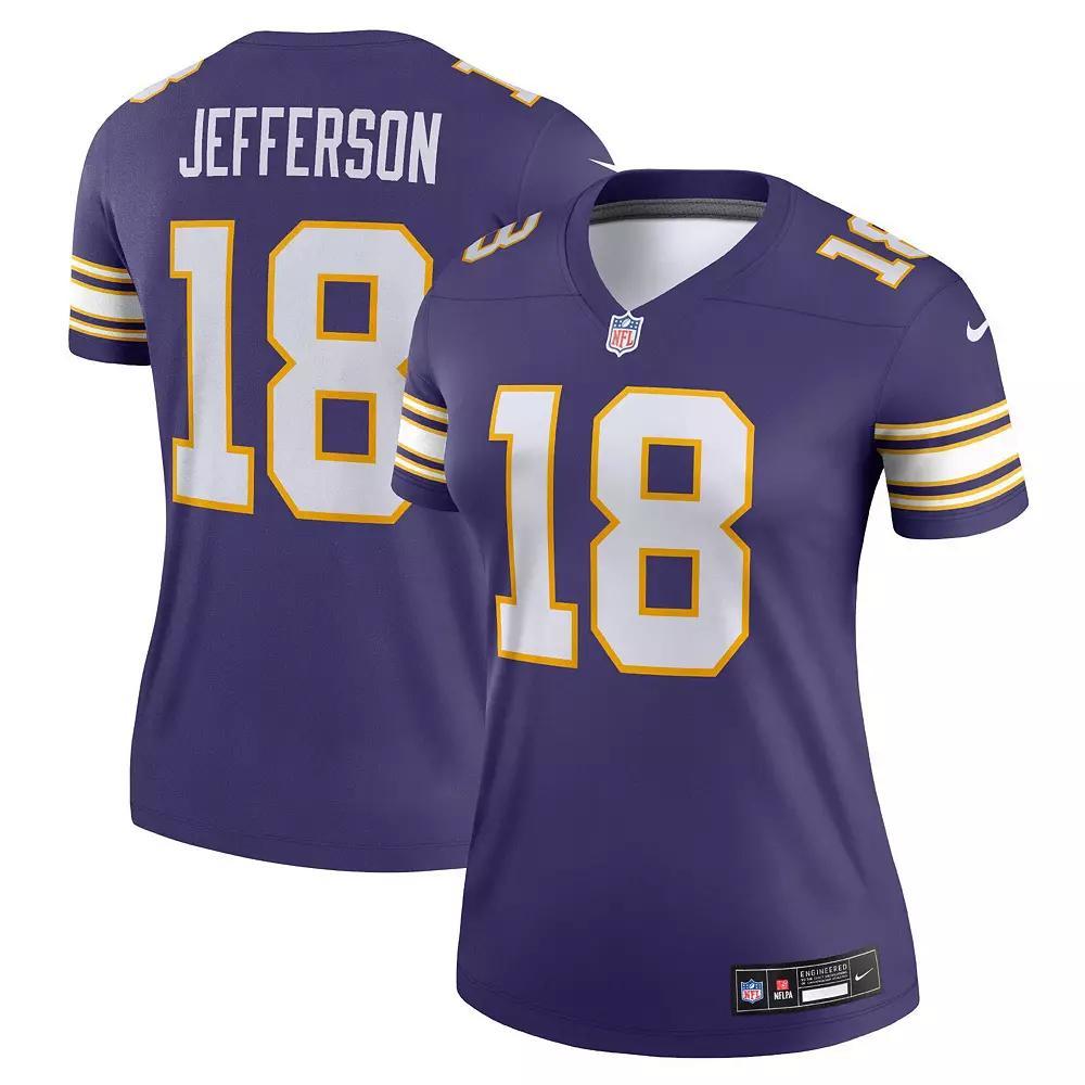 Women's Nike Justin Jefferson Purple Minnesota Vikings Alternate Legend Jersey, Size: Large Product Image