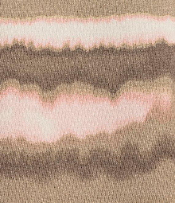 Westbound Petite Size Printed Ruched Sleeve Crew Neck Top Product Image