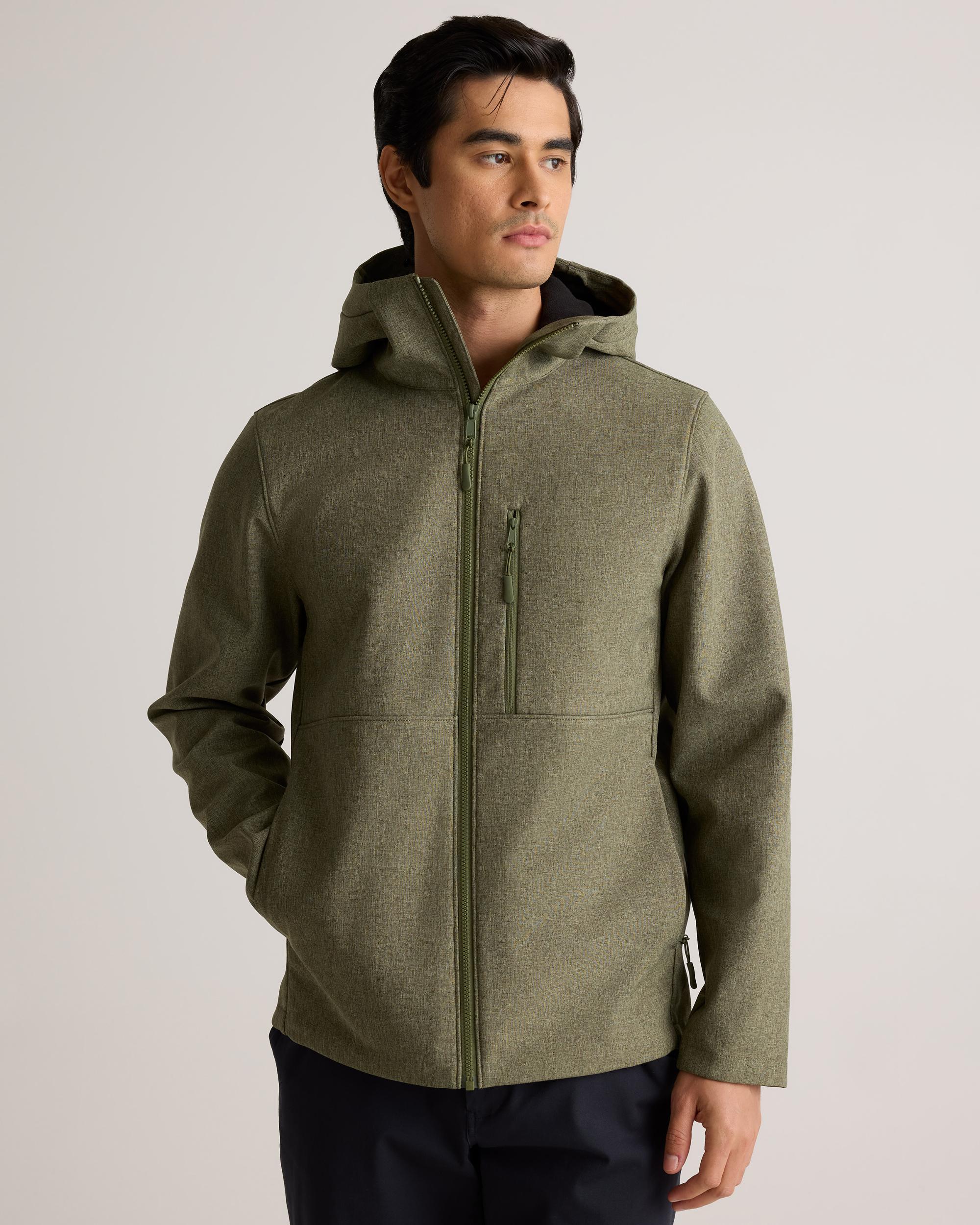 Quince | Men's Softshell Fleece-Lined Full-Zip Hooded Jacket Recycled Polyester Product Image