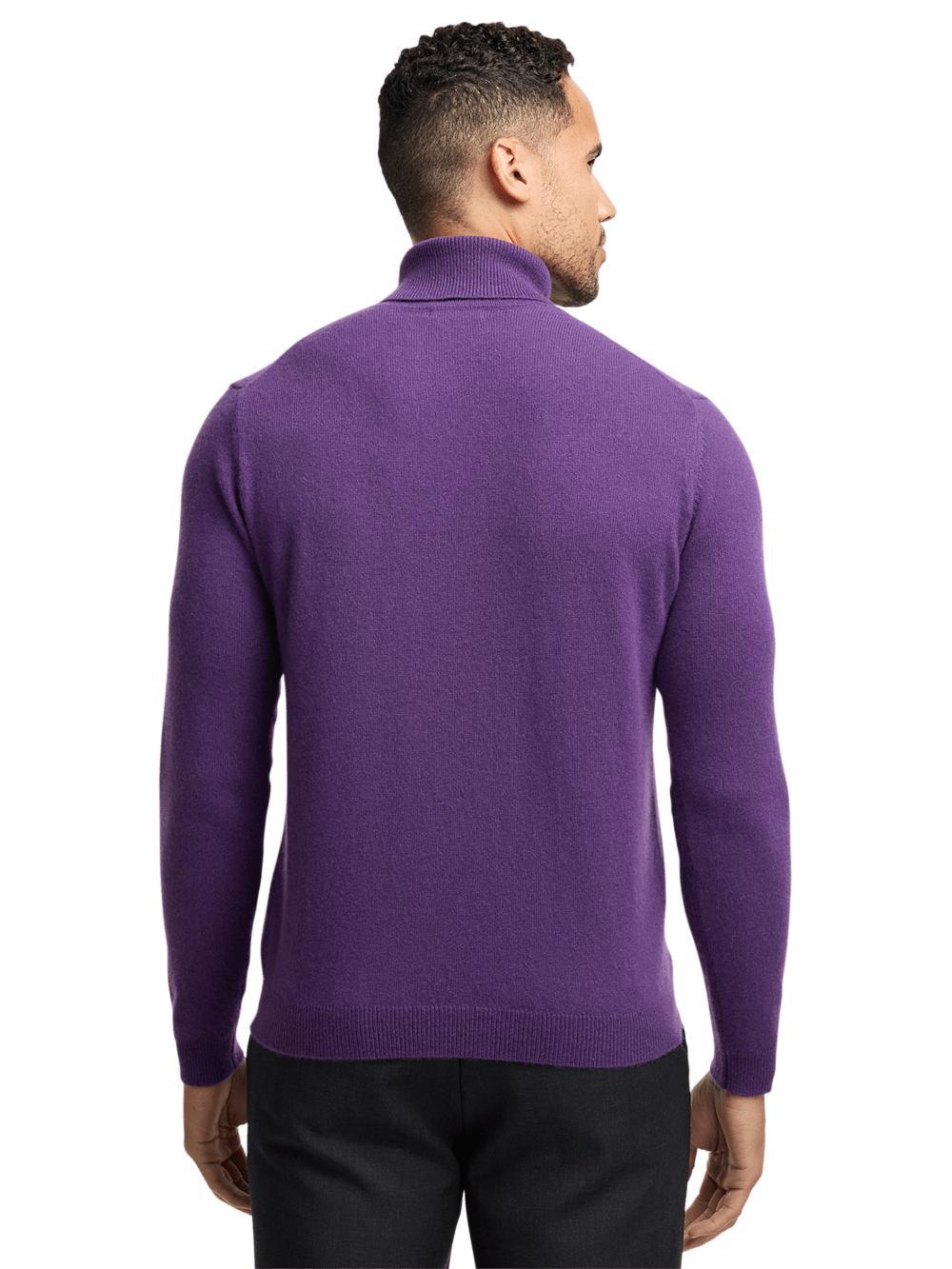 Cashmere Turtleneck Sweater - Purple Product Image