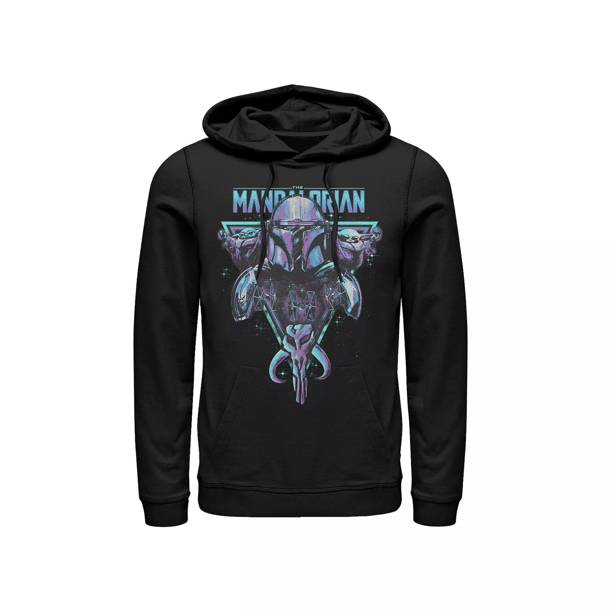 Men's Star Wars The Mandalorian This Is The Way Red Text Overlay Hoodie, Size: Medium, Black Product Image