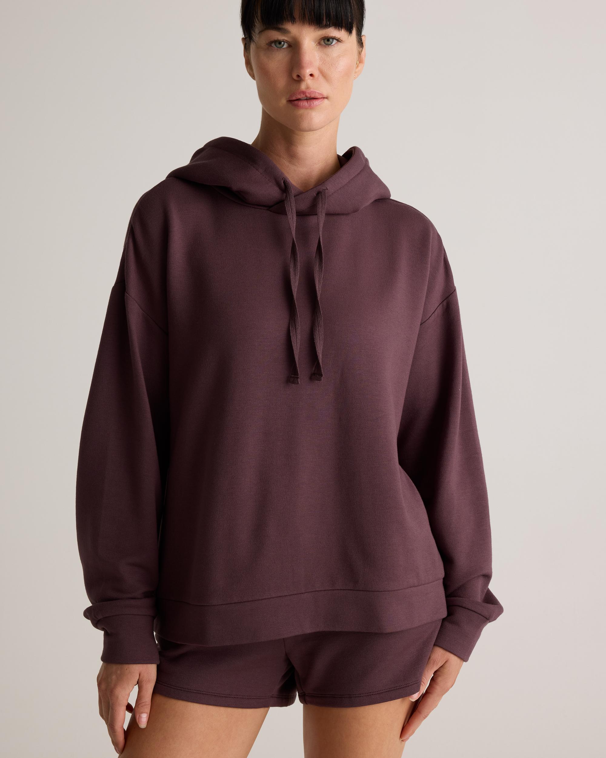 Quince | Women's SuperSoft Fleece Pullover Hoodie Lenzing Modal Product Image