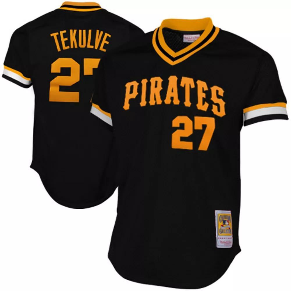 Mitchell & Ness Pittsburgh Pirates Kent Tekulve 1982 Cooperstown Collection Authentic Practice Jersey - Black, Men's,  Product Image