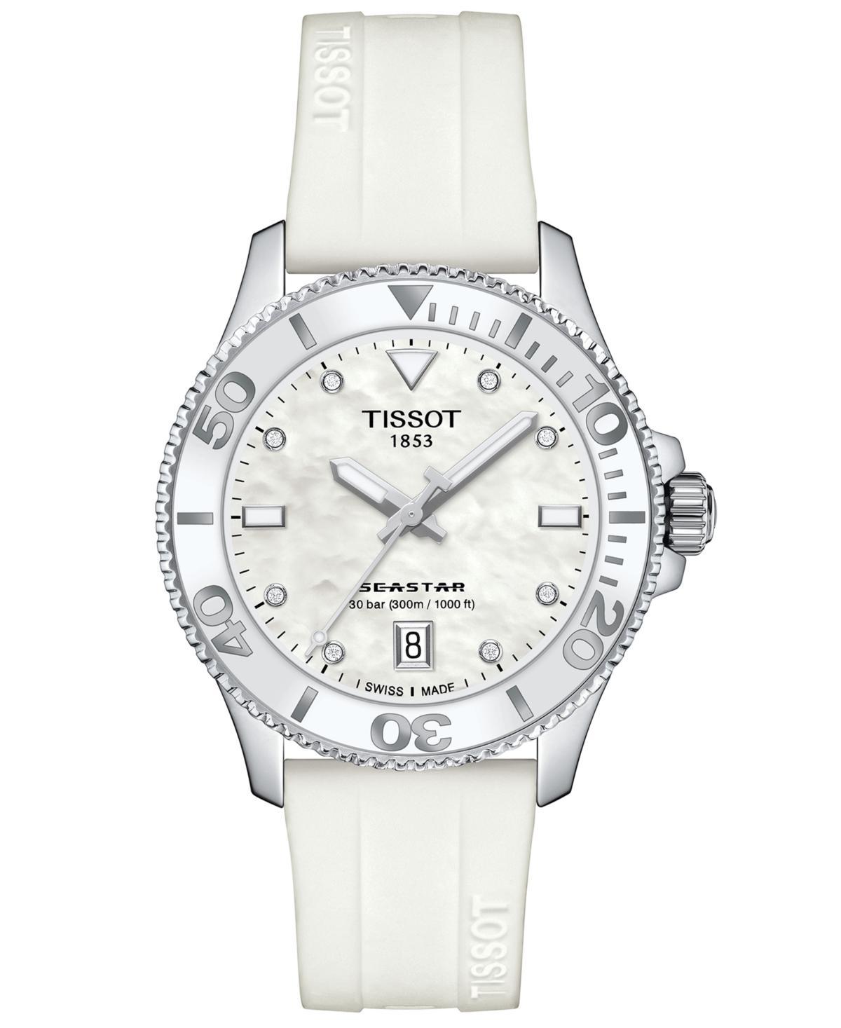 Tissot Unisex Seastar 1000 Quartz Analog Stainless Steel Silver Bracelet Watch Product Image