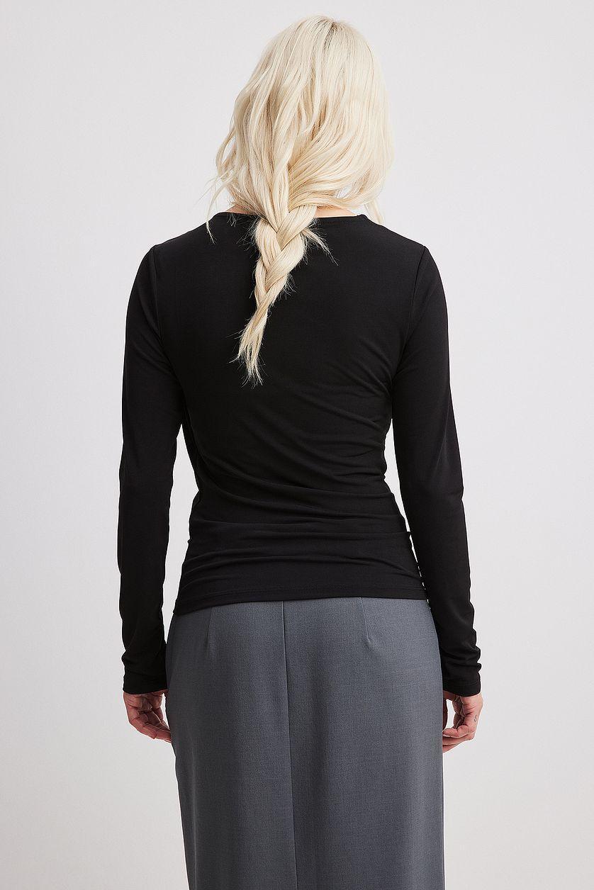 Draped Long Sleeve Top Product Image