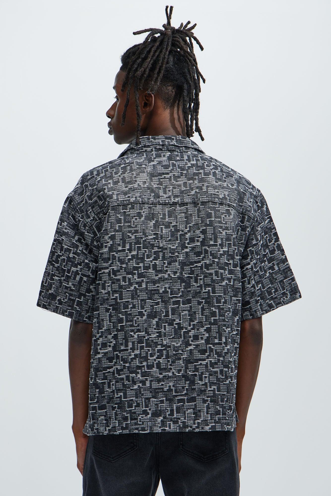 Arrow Jacquard Shirt - Black Wash Product Image