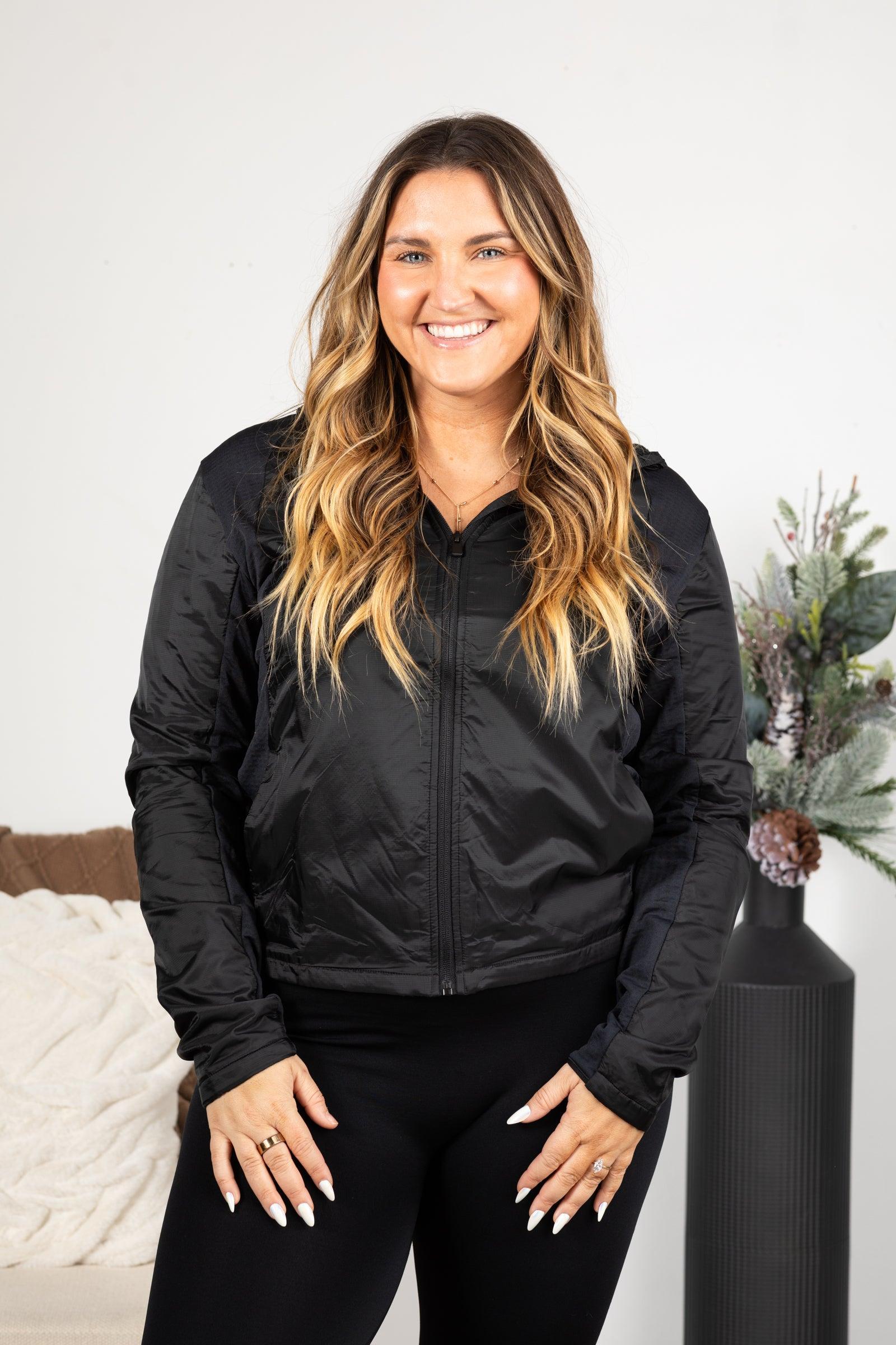 Solid Jacquard Fleece Active Jacket Product Image