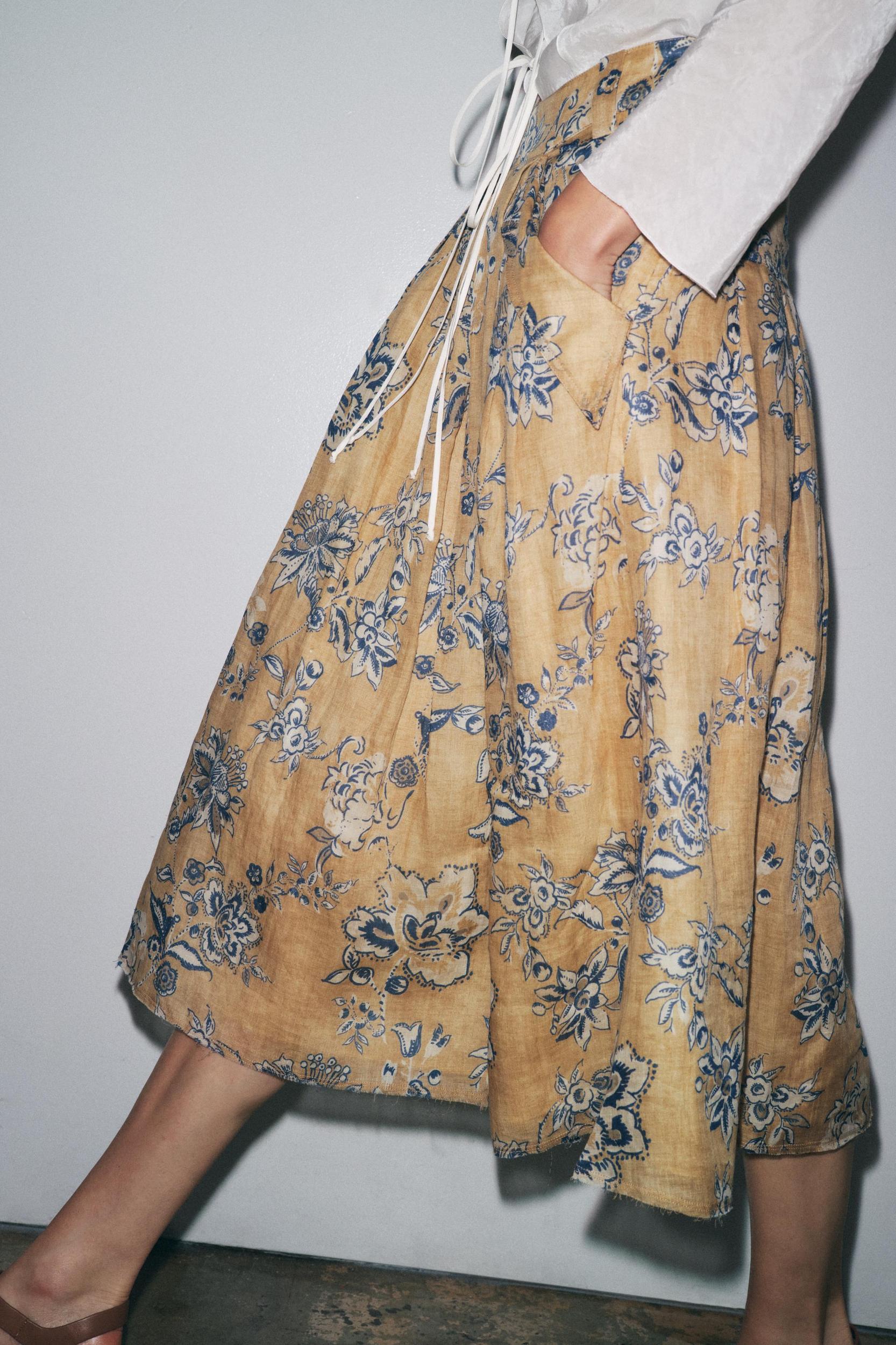 ZW COLLECTION RAMIE FLORAL PRINT SKIRT Product Image