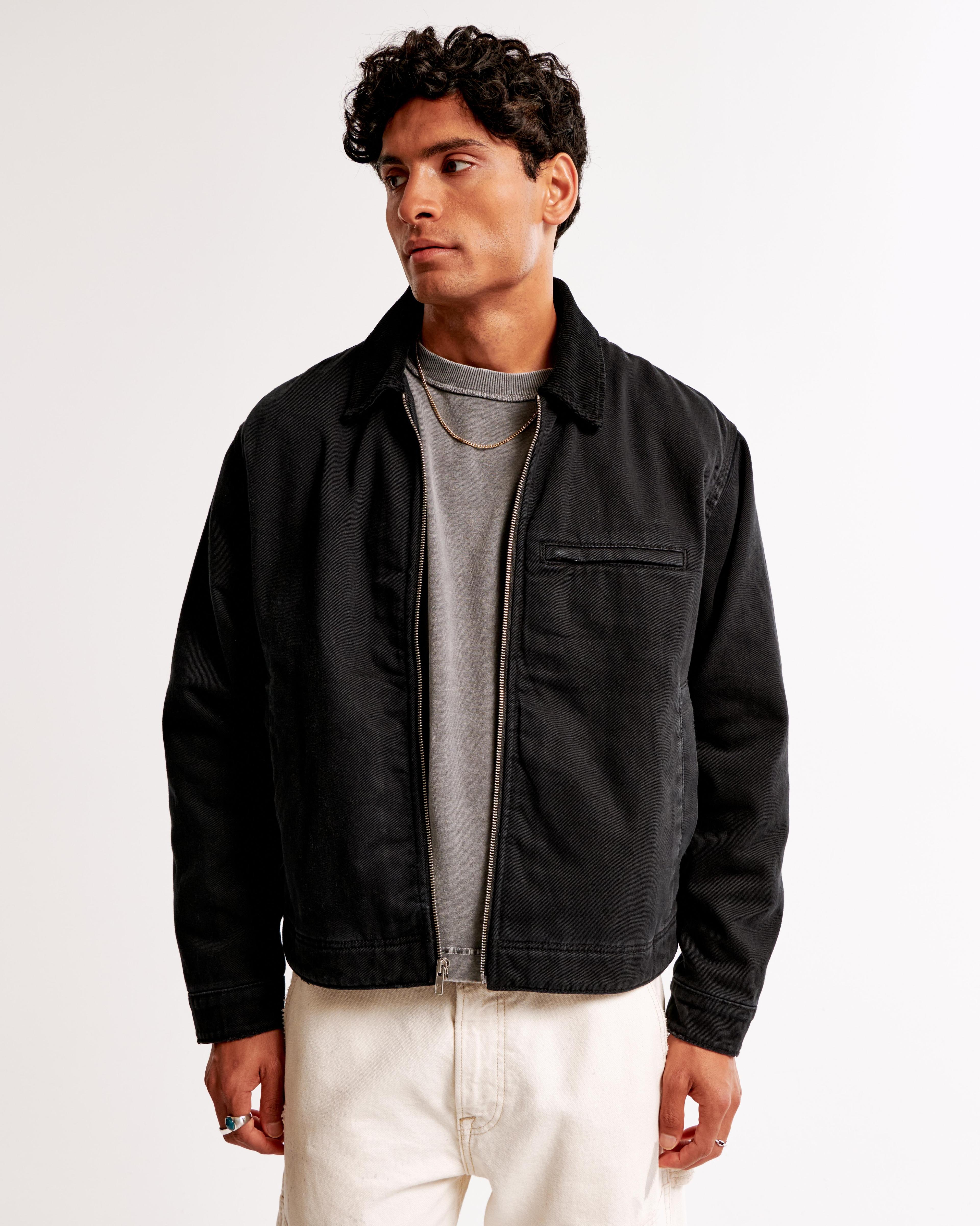 Cropped Zip Workwear Jacket Product Image