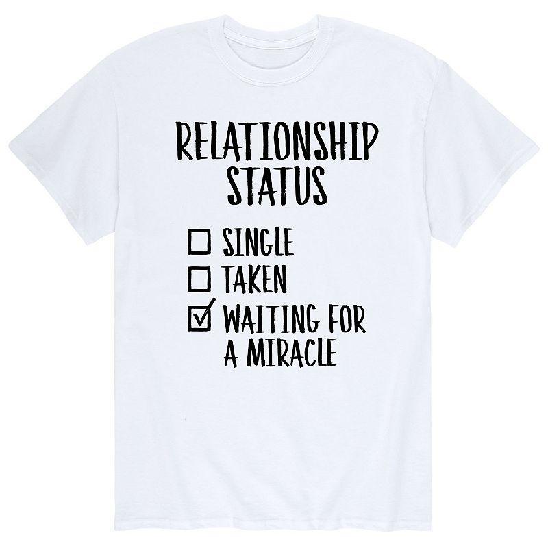 Men's Relationship Status Checklist Tee, Size: Large, Gray Product Image