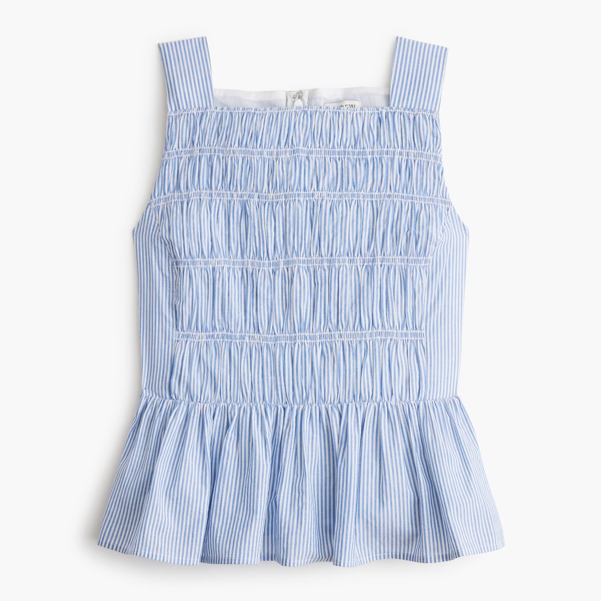 Striped smocked top Product Image