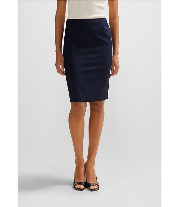 BOSS by Hugo Boss Vileah Virgin Wool Coordinating Pencil Skirt Product Image