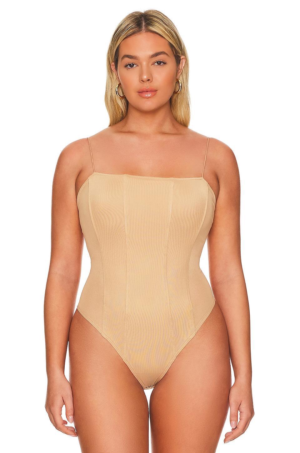 Mesh Mix Corset Bodysuit Good American Product Image