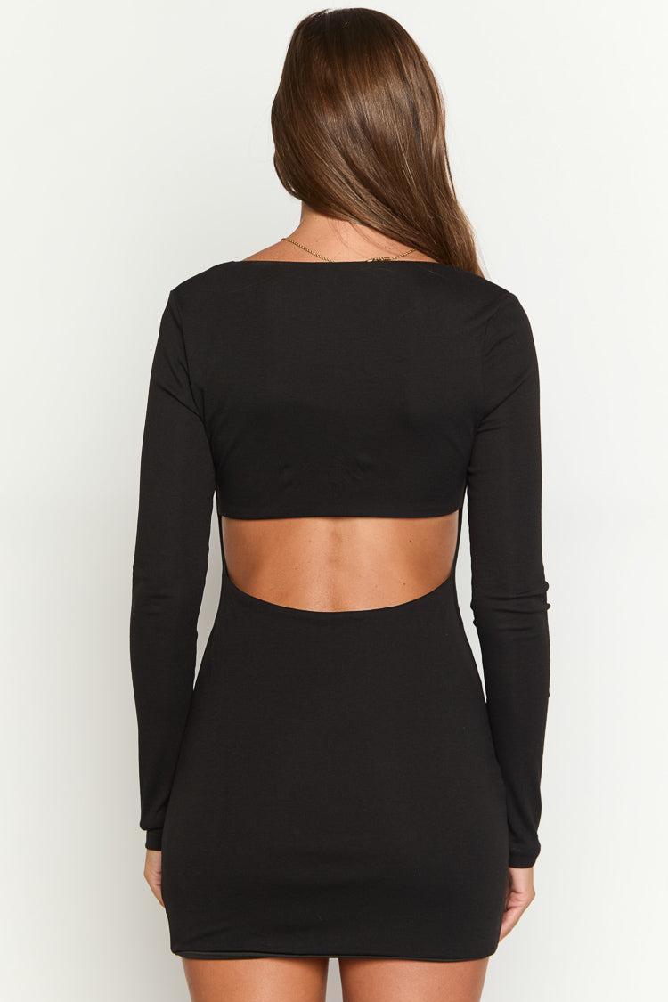 Kirby Black Long Sleeve Mini Dress Product Image