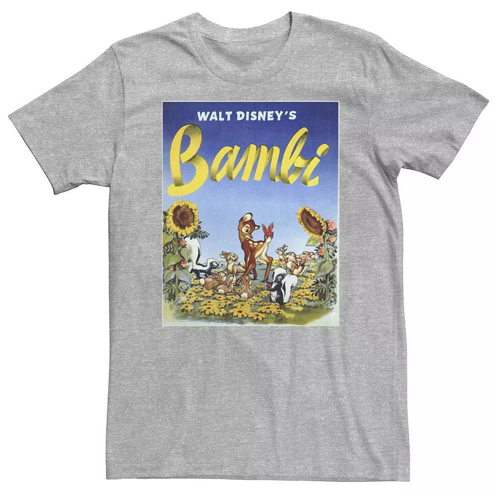 Big & Tall Disney Bambi Sunflower Poster Tee, Men's, Size: Large Tall, Athletic Grey Product Image