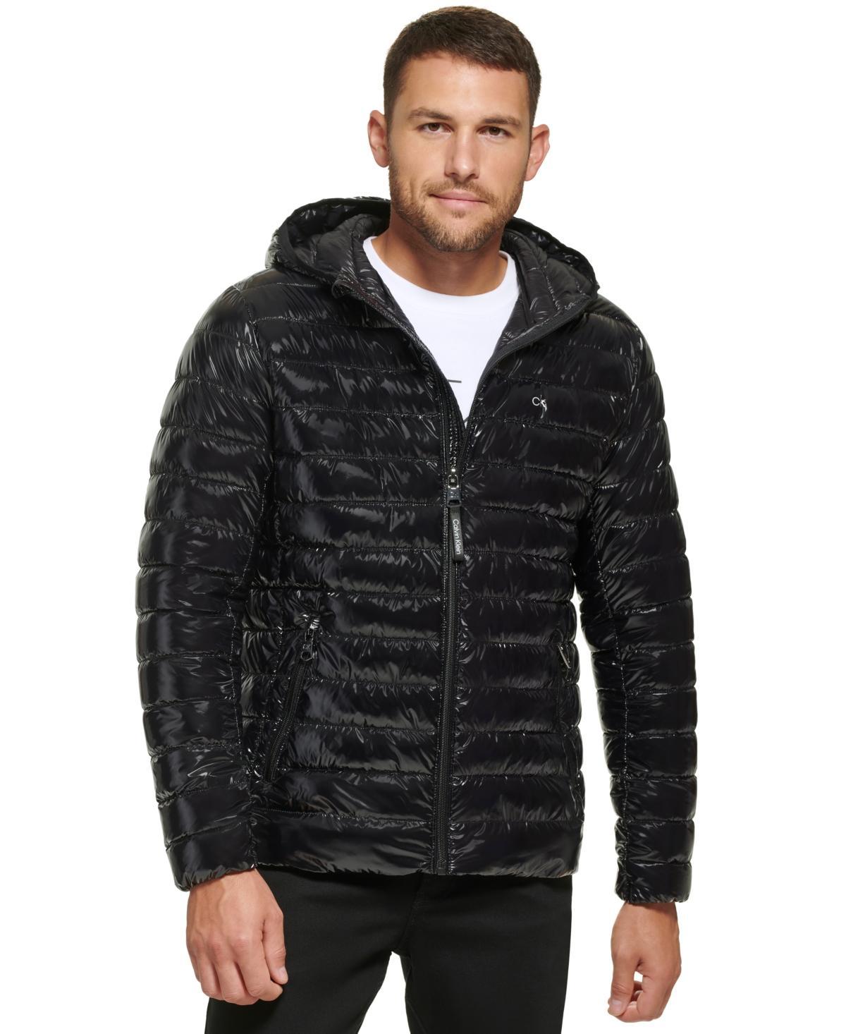 Calvin Klein Mens Hooded & Quilted Packable Jacket Product Image