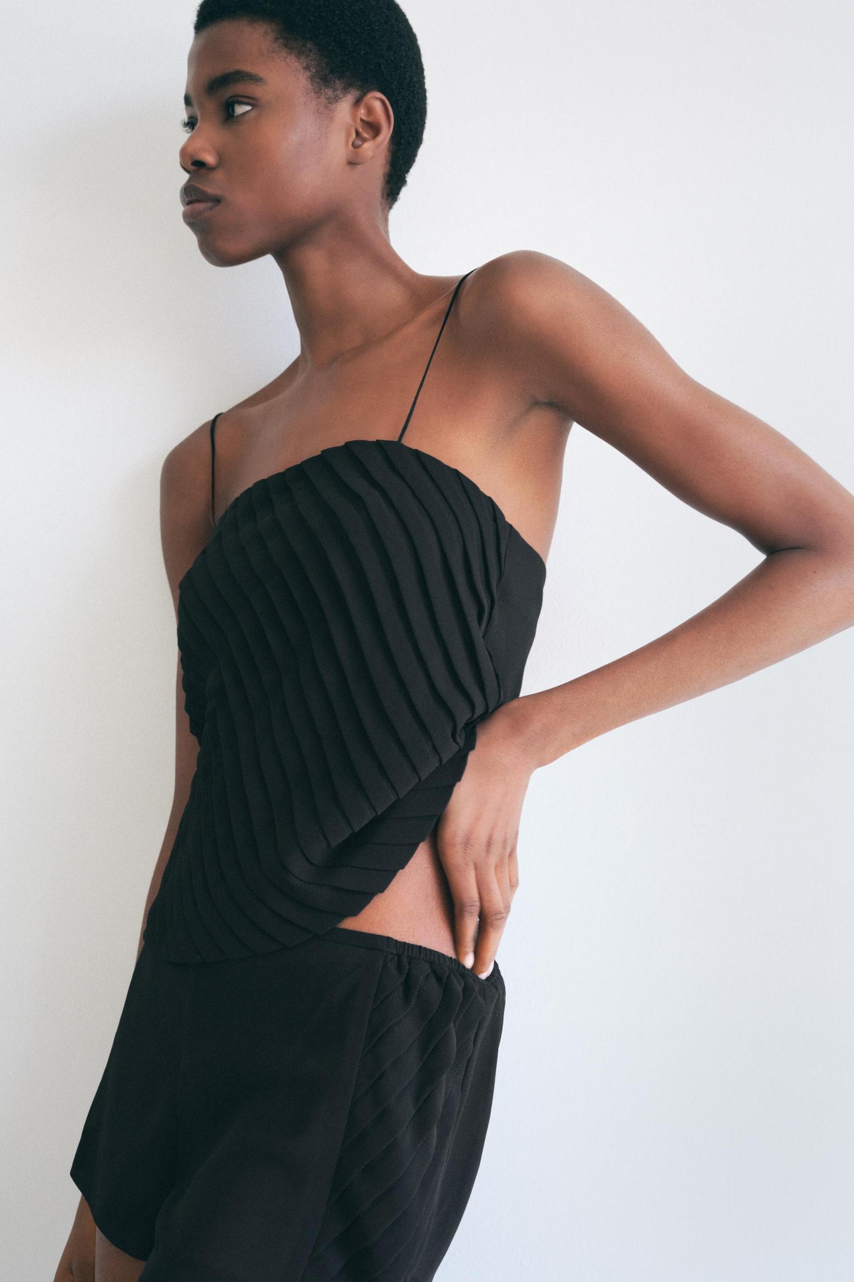 PLEATED STRAPPY TOP Product Image