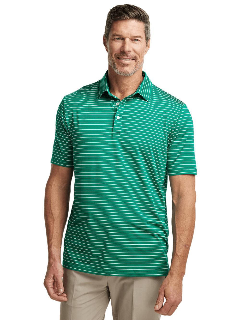 Performance Blend Three Button Polo - Green Product Image