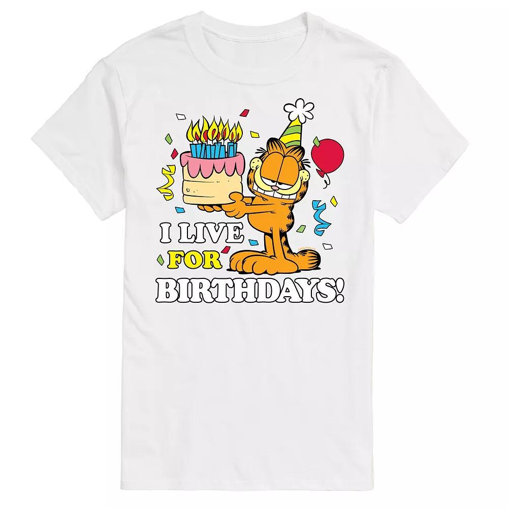 Big & Tall Garfield Live For Birthdays Graphic Tee, Men's,  Product Image