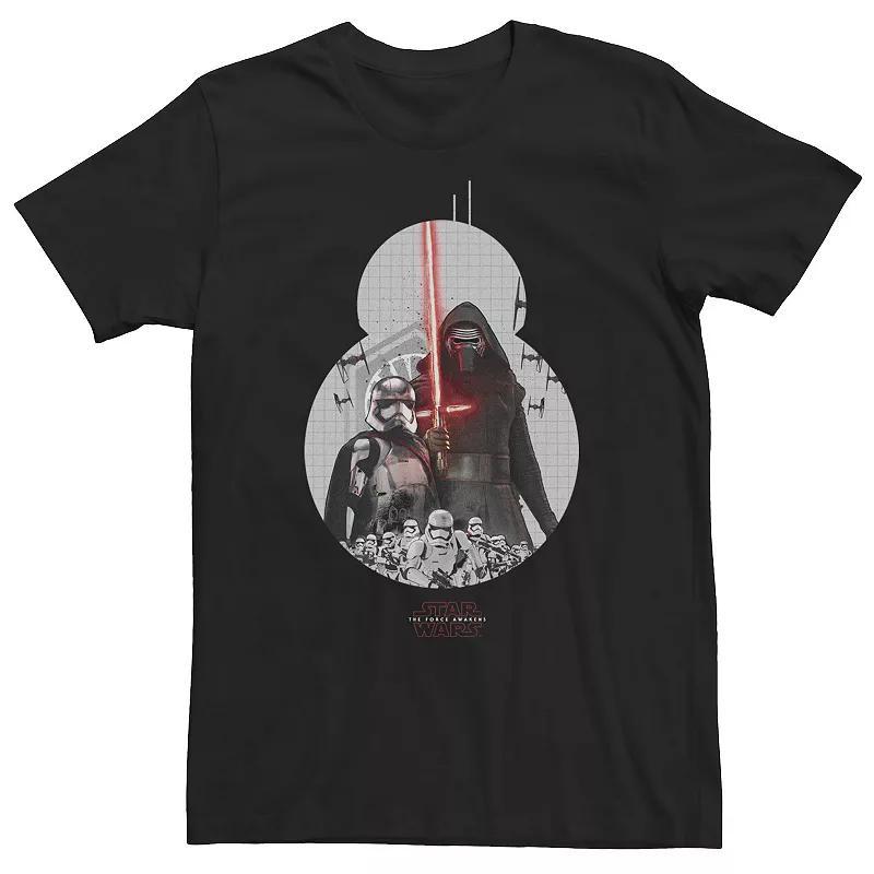 Big & Tall Star Wars BB-8 Group Silhouette Fill Tee, Men's, Size: XXL Tall, Black Product Image