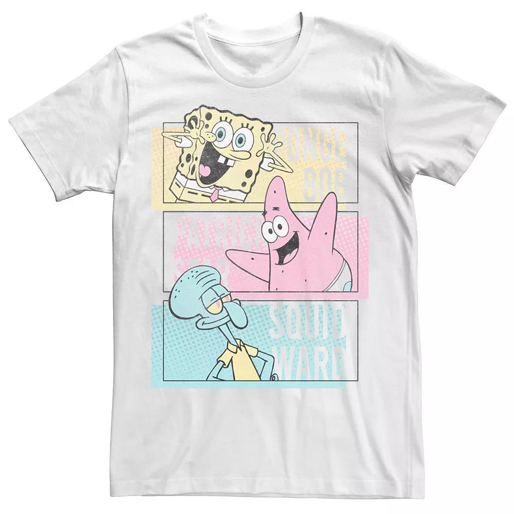 Men's SpongeBob SquarePants Patrick & Squidward Comic Panels Tee, Size: XXL, White Product Image