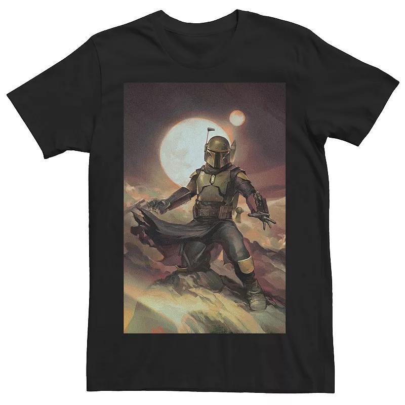 Mens Star Wars The Book Of Boba Fett Painting Poster Tee Product Image