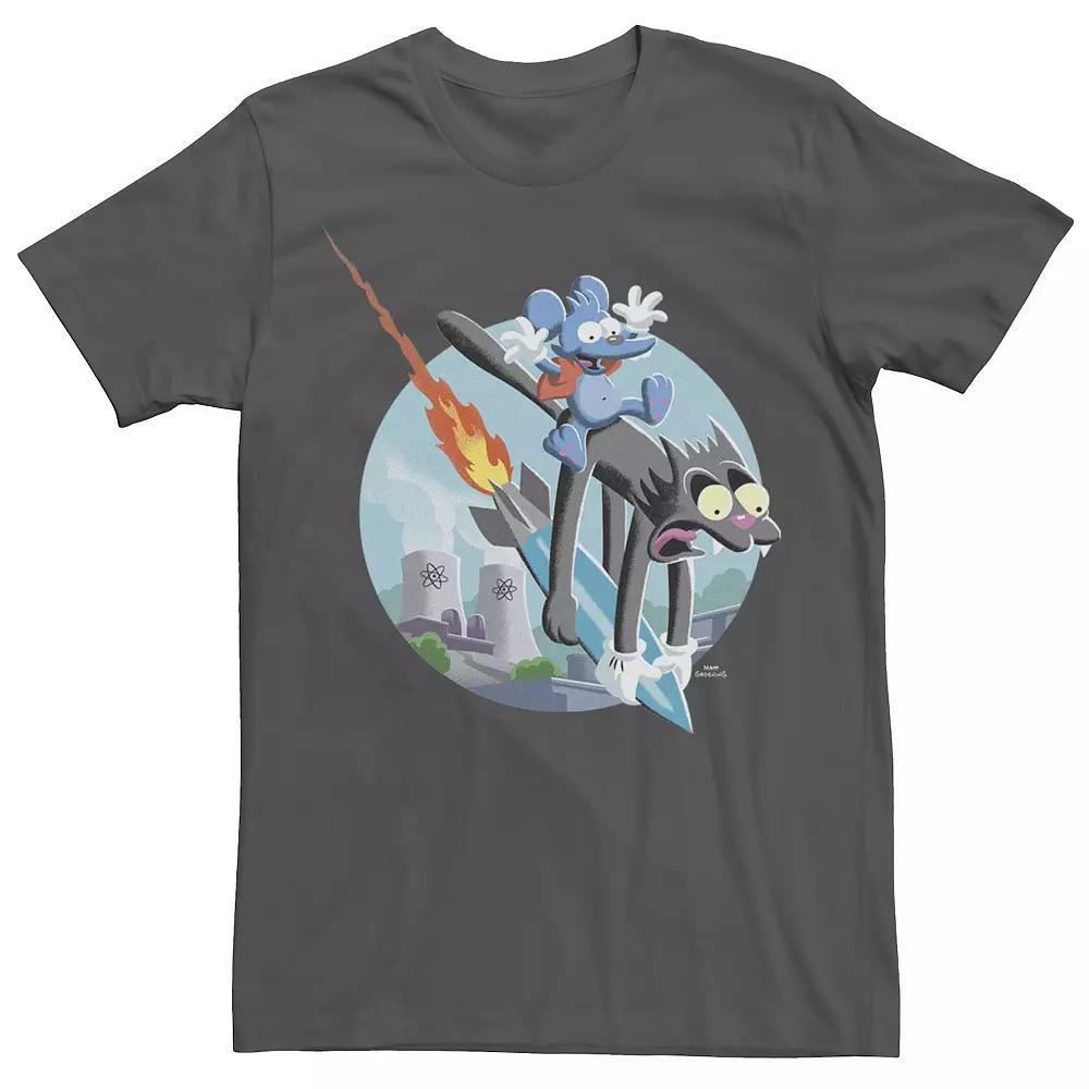 Men's The Simpsons Itchy & Scratchy Missile Ride Tee,  Product Image