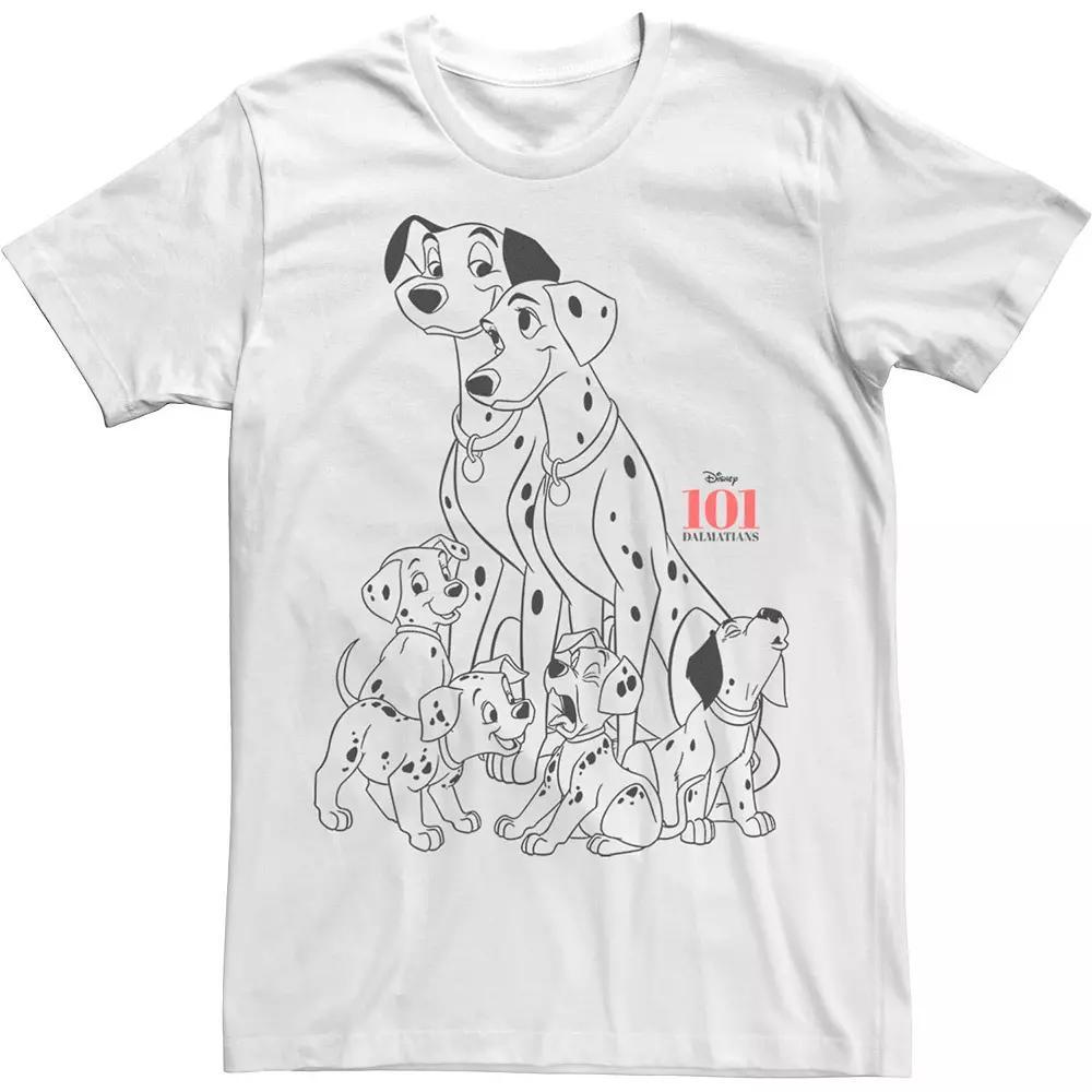 Disney's 101 Dalmatians Men's Family Group Shot Tee, Size: Large, White Product Image