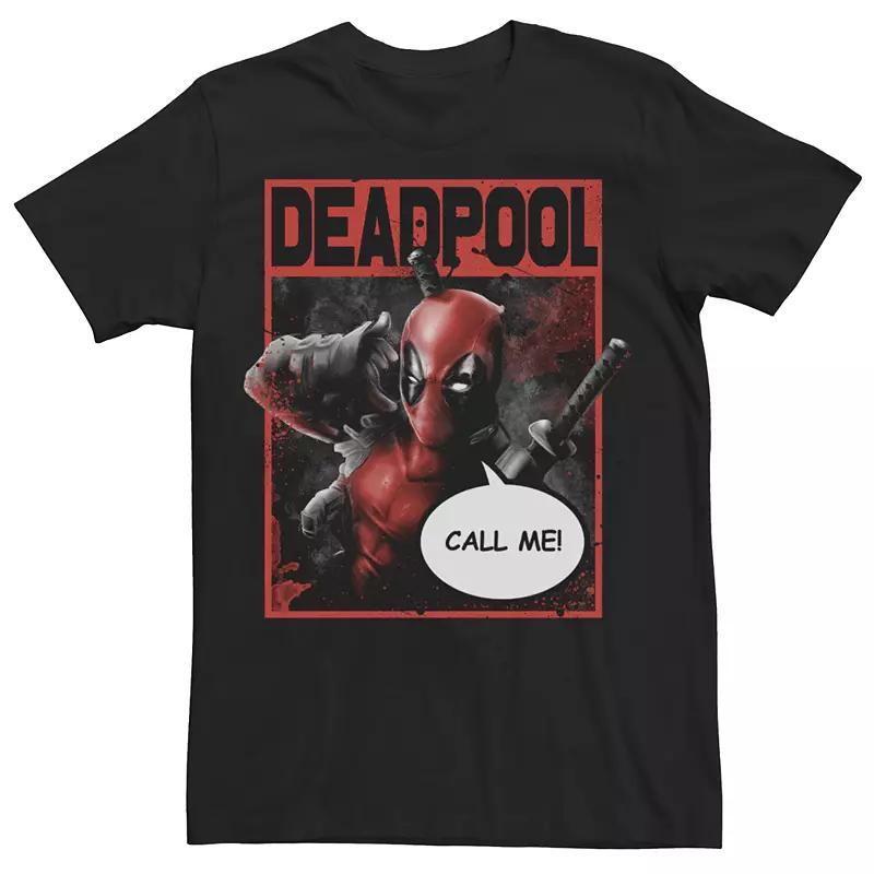 Mens Marvel Deadpool Call Me Graphic Tee Product Image