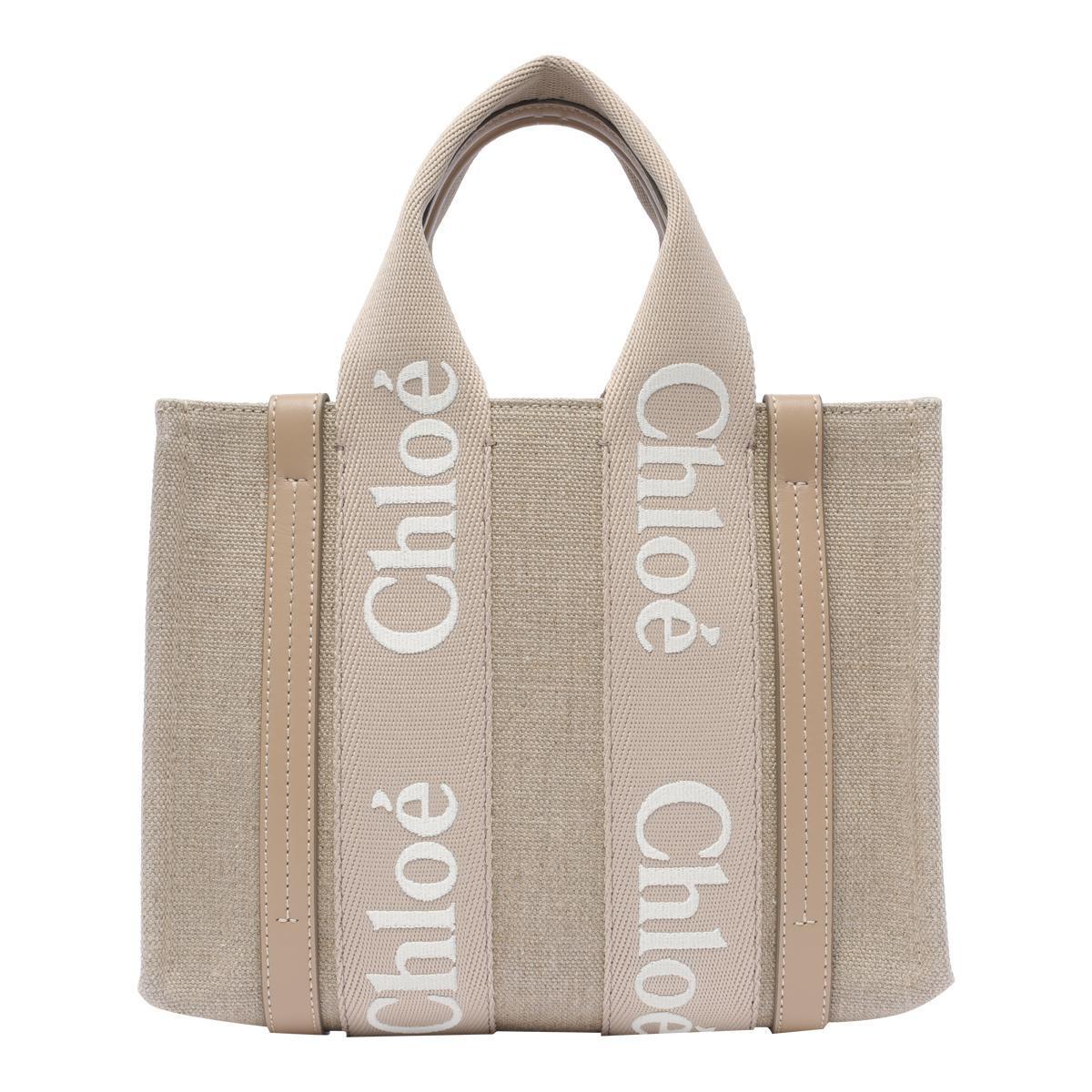 CHLOÉ Woody Handbag In Beige Product Image