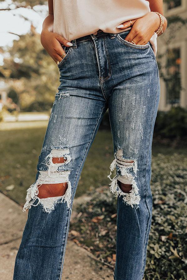 Risen The Whirl High Waist Distressed Jean Product Image